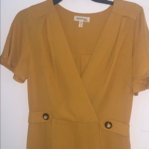 Charming Dress. Mustard yellow color